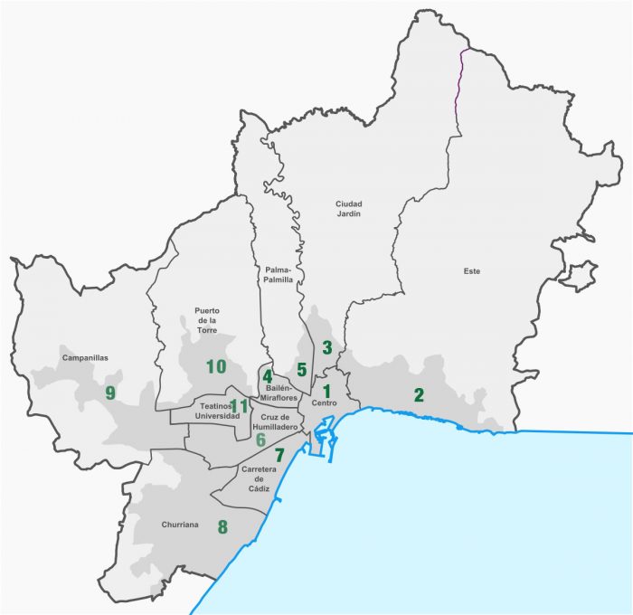 Districts of Malaga City