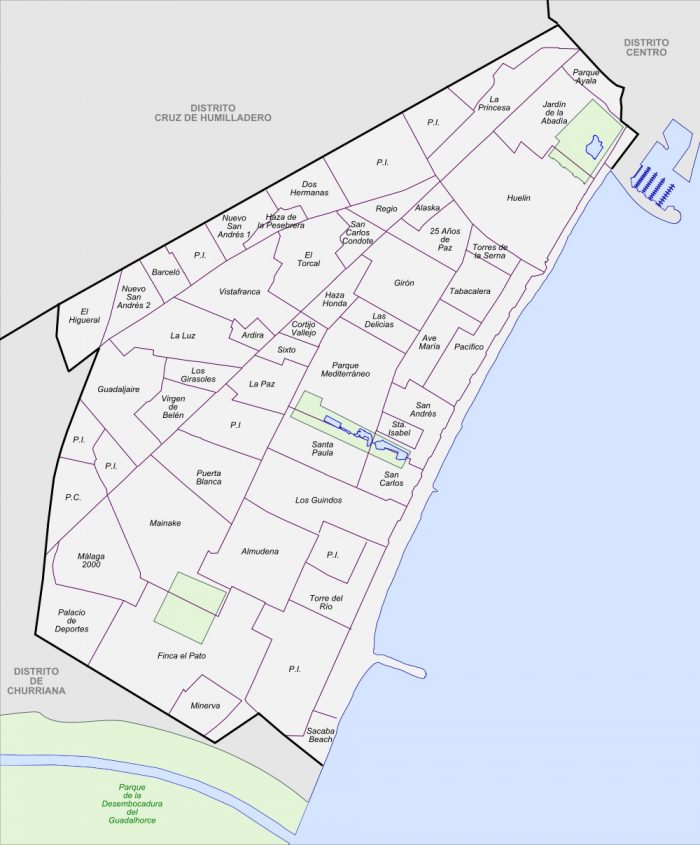 Carretera de Cádiz: District 7 of Málaga