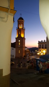 The Church Tower and Main plaza in Competa